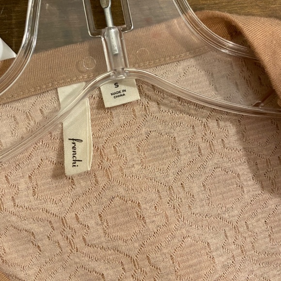 Frenchi Tan and Cream Patterned Cardigan - Picture 5 of 6